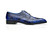  Belvedere Men's Alligator Wingtip Shoes Blue Santo 
