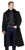  Falcone Mens Black Fur Collar Wool Overcoat Belted 4150-000 Size  56 Vance 