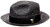  Bruno Capelo Men's Black White Summer Straw Fedora Hat PI-861 