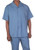  Big Size Men's Walking Suit Blue Short Sleeve Outfit Fortino 2954G 