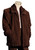  Canto Mens Brown Faux Fur Coat 3/4 Length F018 