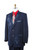  Canto Mens Navy Poly Woven Rhinestone Entertainer Suit 8381 