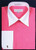  French Cuff Shirt Mens Fuchsia White Contrast Collar DS3006WT 