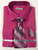  Daniel Ellissa Mens Fuchsia Texture French Cuff Shirt Tie Combo DS2014P2 