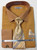 Daniel Ellissa Mens Mustard Texture French Cuff Shirt Tie Combo DS2014P2 