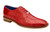  Belvedere Exotic Shoes Red Eel Ostrich Skin Lace Up Mare 