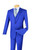  Slim Fit Three Piece Suit Men's Bright Blue Textured Solid SV2900 