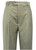  Domani Slacks Mens Solid Khaki Pleated Wool Blend Dress Pants 55 