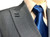  Falcone Double-Breasted Heather Blue Suit Men's Flat Front Duece 5540-032 Final Sale 