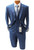 Falcone Stacy Adams Men's Blue Suit 3 Piece SM282 Size 54R Final Sale 