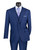  Vinci Mens Tailored Fit Suit Navy Blue Big Lapel DB Vest MV2K-2 