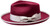  Men's Felt Hat Burgundy Gray Trim Fedora Brim Bruno Capelo NI691 