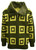  Silversilk Mens Fashion Sweater Olive Fancy Pattern Fur Collar 4210 