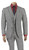  Inserch Mens Gray Plaid Linen 3 Piece Suit 660129B 