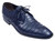  Los Altos Mens Navy Blue Crocodile Shoes Plain Toe ZV088210 