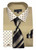  Men's Khaki Dot Collar Cuff Dress Shirt Tie Set Fortino FL630 