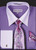  Men's Lavender White Collar French Cuff Dress Shirt Tie Set DS3006WTPRT 