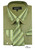  Men's Stylish Olive Stripe Collar Dress Shirt Tie Combo AH611 
