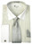  Men's White Stripe White Collar French Cuff Dress Shirt Tie SG17 