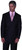  Double Breasted Black Suit for Men Flat Front Slacks Vinci DC900-1 