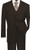  Mens Brown Pinstripe 3 Piece Suit Regular Fit Vinci V2RS-7 