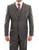  Men's Dark Gray Wool 3 Piece Suit Flat Front MW249-33 