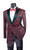  Men's Red Floral Blazer Tuxedo Prom Entertainer Jacket Vinci BF-2 