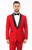  Mens Fashion Slim Fit Red Tuxedo Shawl Collar Tux Tazio MT146S-05 