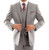  Men's Gray 100% Wool 3 Piece Vest Suit Plain Front Pants MW249 