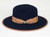  Hat - Bruno Capelo Wide Flat Brim Hat Men Navy Camel Urban UB301 