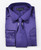  Mens Shiny Purple Satin Dress Shirt Tie Set Milano SG08 