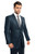  Men's Skinny Suits Navy Sharkskin Center Vent Tazio M181S-01 