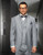  Statement Wool Suit Mens 3 Piece Gray Double Breasted Vest Florence 