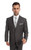  Mens Suits Dark Gray 2 Piece Flat Front Pants Side Vents Tazio M202-13 