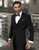  Statement Men's Black Wool Slim Fit Suit 3 Pc. Lorenzo Size 42R Final Sale 
