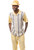  Montique Men's Short Sleeve Walking Suit Yellow Weave 2401 