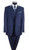  Milano Moda Mens Navy Chesterfield Classy 3 Piece Suit 57023 