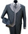  Milano Moda Navy Stripe Cuffed Long Jacket Vested Men Church Suits 2911V 