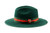  Hat - Bruno Capelo Mens Green Big Wide Flat Brim Hat Wool WE970 