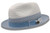  Montique Carolina Blue Two-Tone Straw Summer Hat Fedora H69 Size S,M 