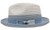  Montique Carolina Blue Two-Tone Straw Summer Hat Fedora H69 Size S,M 