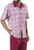  Montique Short Outfit for Men Burgundy Plaid 71901 Size M 