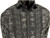  Prestige Trendy Club Shirt Mens Black Silver Greek Key Button Down LACE490 