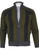  Inserch Men's Olive Sweater Suede Trim Zipper Front 440 