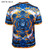  Prestige Mens Blue Rhinestone T-Shirt Medusa Short Sleeve DPP-701 