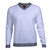  Prestige White V-Neck Fashion Sweater Greek Key Designer SW468 