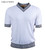  Prestige White Greek Key Knit V-Neck Short Sleeve Shirt CMK132 