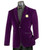  Purple Slim Fit Velvet Blazer Mens Prom Party Casual Jacket Vinci BS-02 