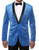  Men's Royal Blue Slim Fit Velvet Tuxedo Jacket FHY Enzo Size 42L Final Sale 