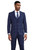  Stacy Adams Men's Big Plaid Suit Three Piece Blue SM175H1-001 